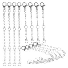 120Pcs Strong Silver Chain Extenders for Necklace and Jewelry Crafting
