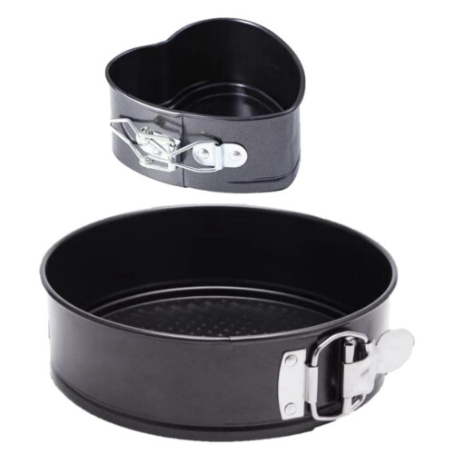 2 Pcs Springform Pan 9 Inch 4 Inch, Premium Cheesecake Pans Removable Bottom, Round Springform Cake Pans Set 1