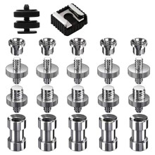 22 Pcs Camera Screw Mount Set 1/4 to 3/8 Camera Tripod Screw Adapter,1/4 to 1/4 Screw,Camera Hot Shoe Mount Adapter