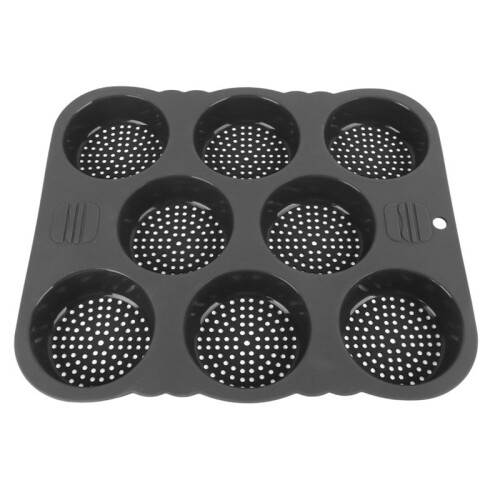 Hamburger Bun Mold Silicone 8 Cavity Easy Release Hamburger Bun Mold Pan Kitchen Tools