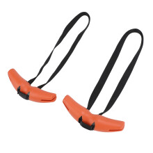 2 Stück Orange Silikon Nylon Hornförmige Klimmzuggriffe für Workout und Fitness