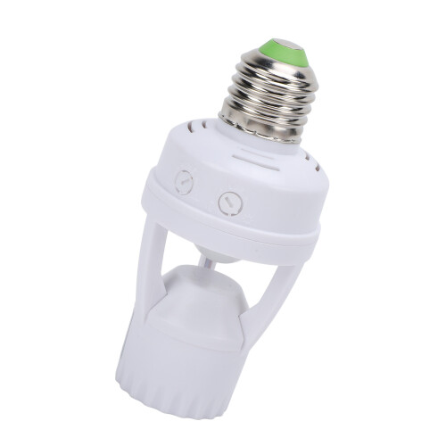 Infrared Motion Sensor Light Socket - 60W LED E27, Energy Saving, Home Use