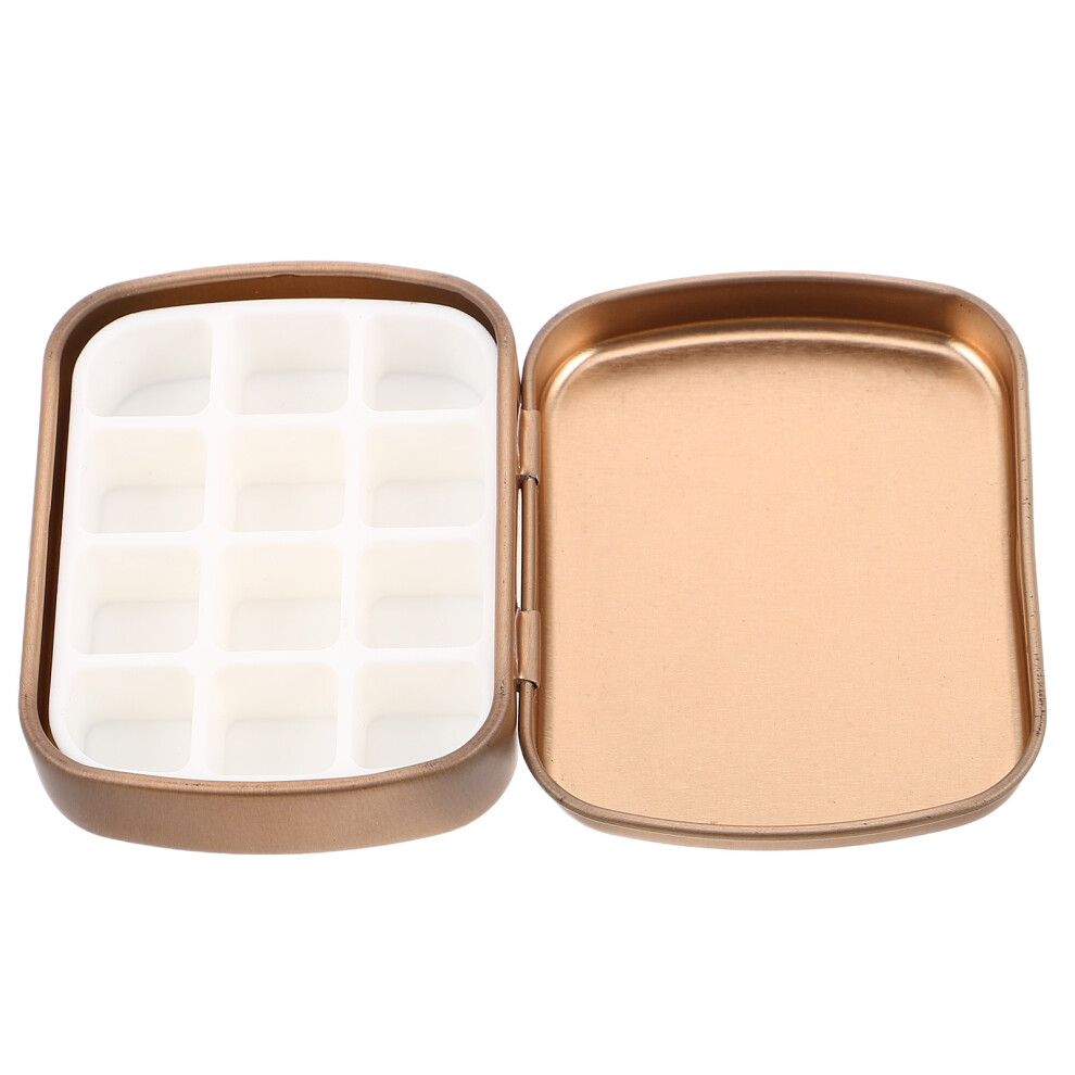 Artibetter Gold 4Pcs Portable Nail Color Palette Rose Nail Art Storage Box