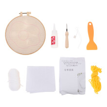 2Sets DIY Punch Needle Kit Bunt Für Untersetzer Stickerei Anfänger