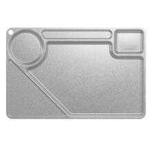 Aço Inoxidável Do Old Vintage Industrial Wind Plate Coffee Shop Vintage Tray Drink Tray Tea Dessert Bandeja 5 Grid