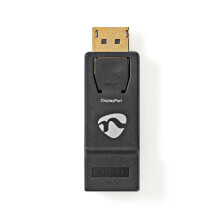 DisplayPort Adapter | DisplayPort Stecker | HDMI Buchse | 4K@30Hz | Vergoldet | Gerade | Rund | ABS | ABS | Anthrazit | Box