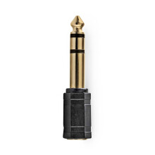Stereo Audio Adapter | 6.35 mm Han | 3.5 mm Hun | Gull belagt | Rett | ABS | Antrasitt | 1 stk. | Boks