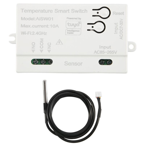 Tuya WiFi Temperaturschaltersensor 2,4G WiFi Temperaturschaltersensor   mit 1M Temperatursonde 1