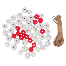 400Pcs Premium Wood Snowman Pattern Beads DIY Jewelry Craft