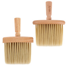6Pcs Khaki Solid Wood Keyboard Dusting Brushes for Home and Office Use