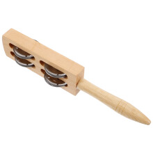 4Pcs Kids Wooden Hand Bells Shaker Jingle Percussion Music Therapy