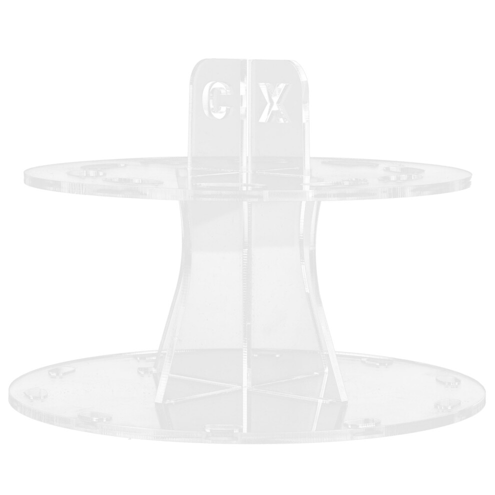 Inoomp 3Pcs Transparent Makeup Brush Holder Acrylic Drying Rack With 10 Holes