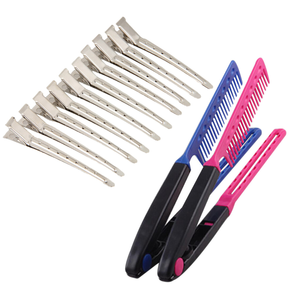 Vaguelly Unisex 24Pcs Assorted Duckbill Hair Sectioning Clips Sturdy Salon & Home Use