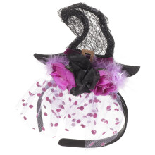 5Pcs Witch Hat Halloween Headbands Lightweight Decorative Hair Bands