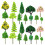 275Pcs Mixed Style Plastic Model Trees for Train Scenery and Crafts 1