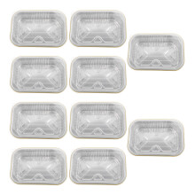 10Sets Compact Multi-Use Aluminum Foil Food Pots for Picnic & Party