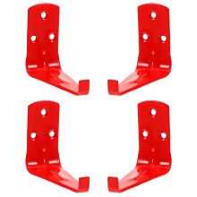 12Pcs Fire Extinguisher Wall Bracket Red Durable Heavy-Duty Mounts