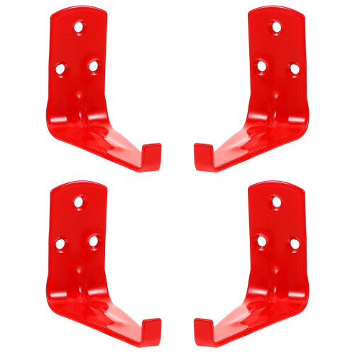 12Pcs Fire Extinguisher Wall Bracket Red Durable Heavy-Duty Mounts