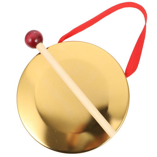 2Sets Mini Handgong Chinese Gong Goud Percussie Instrument Feest