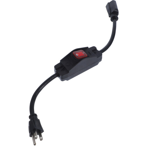 5Pcs Black Extension Cord with On/off Switch Nylon Pa66 Electrical Use
