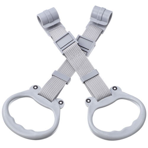 10Pcs Toddler Stand Ring Handles Light Grey Plastic Baby Pull Up Rings