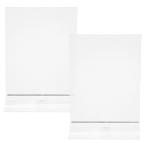 10St Transparante T- Acryl Flyerhouder Verticale Dubbele Display