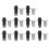 20Pcs Thread Cable Grips Cable Glands Connectors Silver Iron Pc Clips 1