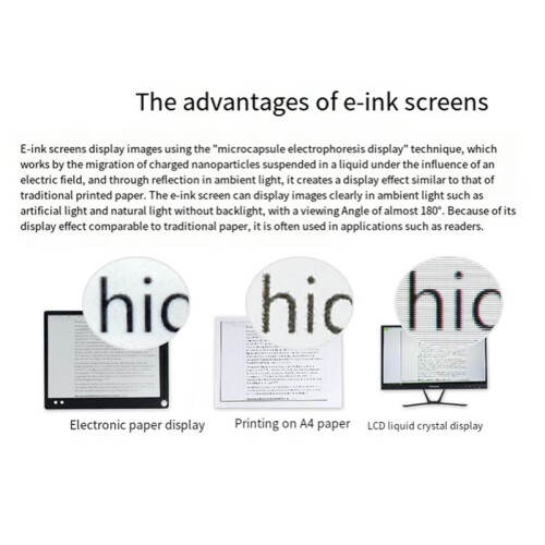 10.85 Inch E-Ink Display E-Paper Red Black White Display 1360x480 SPI Interface  & Low Power Consumption