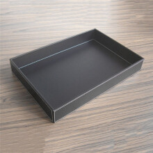 PU Leather Valet Tray Organizer,Catchall Tray Decorative Desktop Storage Organizer Tray for Change, Coin,Key,Phone