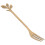 Dessert Spoon Fork Set,20 Pcs 4.7 Inch Cake Fork,Coffee Spoon, Gold Leaf Fruit Fork,(10 Spoon + 10 Fork) 2