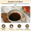 Dessert Spoon Fork Set,20 Pcs 4.7 Inch Cake Fork,Coffee Spoon, Gold Leaf Fruit Fork,(10 Spoon + 10 Fork) 5