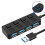 4-Port Button USB3.0 HUB  USB Splitter1 to 4 Hub Type-C Extender for Laptop Computer Accessoriess,B 2