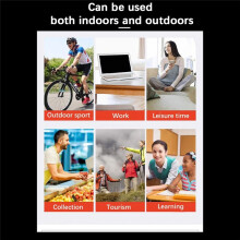 Bone Conduction Speaker TWS Wireless Stereo Sound Portable LED Colorful Light Bone Conduction Speaker-Silver