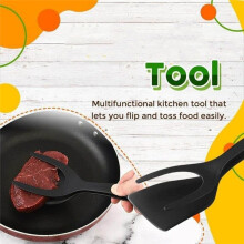 Pinzas con Manejar 2 en 1, Pinzas de Espátula para Huevos Fritos, Pinzas de Nailon para Pan, Herramientas de Cocina, Utensilios de Cocina