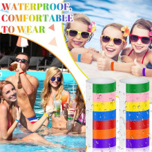 Wristbandsfor Events Colors - 700 Counts Neon Wrist Bands Waterproof Arm Hand Bands for Events Lightweightwristbands