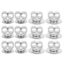 24Paires Cache-Boucles Métal Argenté Pour Femmes