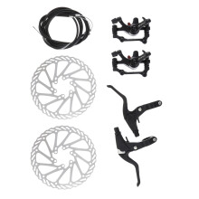 3Sets Fietsrem Kit Schijfremhendel Zwart Metalen Remrotor