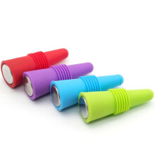 Tapones de Vino para Botellas de Vino, Tapón de Silicona para Vino y Tapones para Botellas de Bebidas, Color Morado