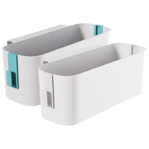 4Stk Kunststoff Nachttisch Organizer Mit Haken, Robust & Langlebig