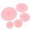 Set di 5 pezzi di coperchi in silicone rosa per microonde 1