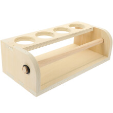 2Pièces Support Rouleau Papier En Bois Khaki Pour Peinture Et Stockage