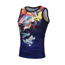 (Astronauts in Space,L)Camisetas sin mangas de verano para hombre Chaleco Informal Impreso en 3D Gráficos Camisetas sin mangas