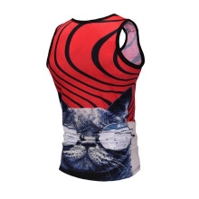 (Cool Cat,L)Camisetas sin mangas de verano para hombre Chaleco Informal Impreso en 3D Gráficos Camisetas sin mangas