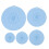 Set di coperchi in silicone, 5 pezzi, blu, copertura per microonde 2