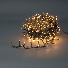 Luzes de Natal | Cluster Compacto | 560 LEDs | Branco Quente | 11,2m | Efeitos de luz: 7 | Interior ou Exterior | Adaptador de energia