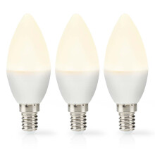 Lâmpada LED E14 | Fluorescente | 2,8 W | 250lm | 2700K | Varm Vit | Matt | 3 pecas.