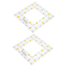 6Pcs Clear Square Sewing Rulers PVC Quilting Tools with Hollow Design