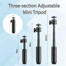 MT88 Tripod Selfie Stick Desktop Tripod Hand-Held Tripod Stand for Smartphone Camera for Uka Backpack Clip