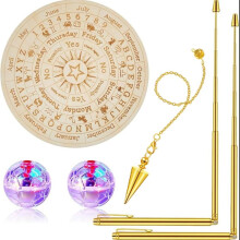 Kit de Baguettes de Radiesthésie en Cuivre, Planche à Pendule et Spirituel pour le Surnaturel avec Kit Complet de Chasse Aux Fantômes.
