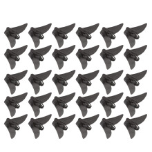 150Pcs Men's Black Plastic Metal Tie Clips for Necktie Secure Hold